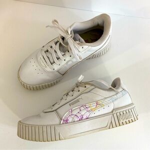Puma Carina 2.0 Bubble Dye White Island orchid silver sneakers women 6.5